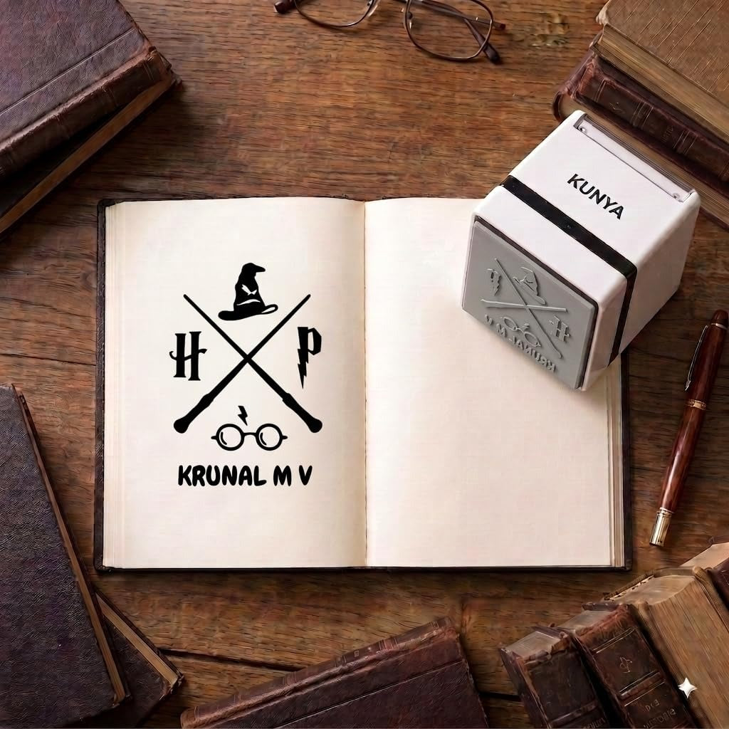 Personalised Wizarding Seal Self-Inking Book Stamp
