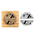 Personalised Z INITIAL STAMP Wooden Book Stamp